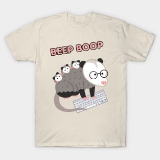 Beep Boop Opossum Programmer T-Shirt